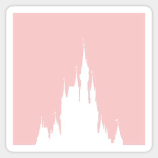 Magic Castle Silhouette Millennial Pink Sticker